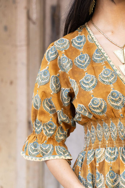 Tatiana Ochre Dress