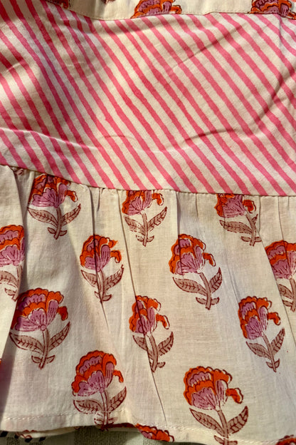 Antique Rose Stripe Mini Skirt