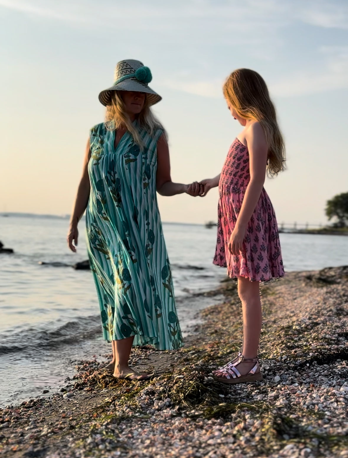 Striped Sleeveless Poppy Dress - BLUE