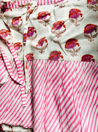 Antique Rose Stripe Mini Skirt