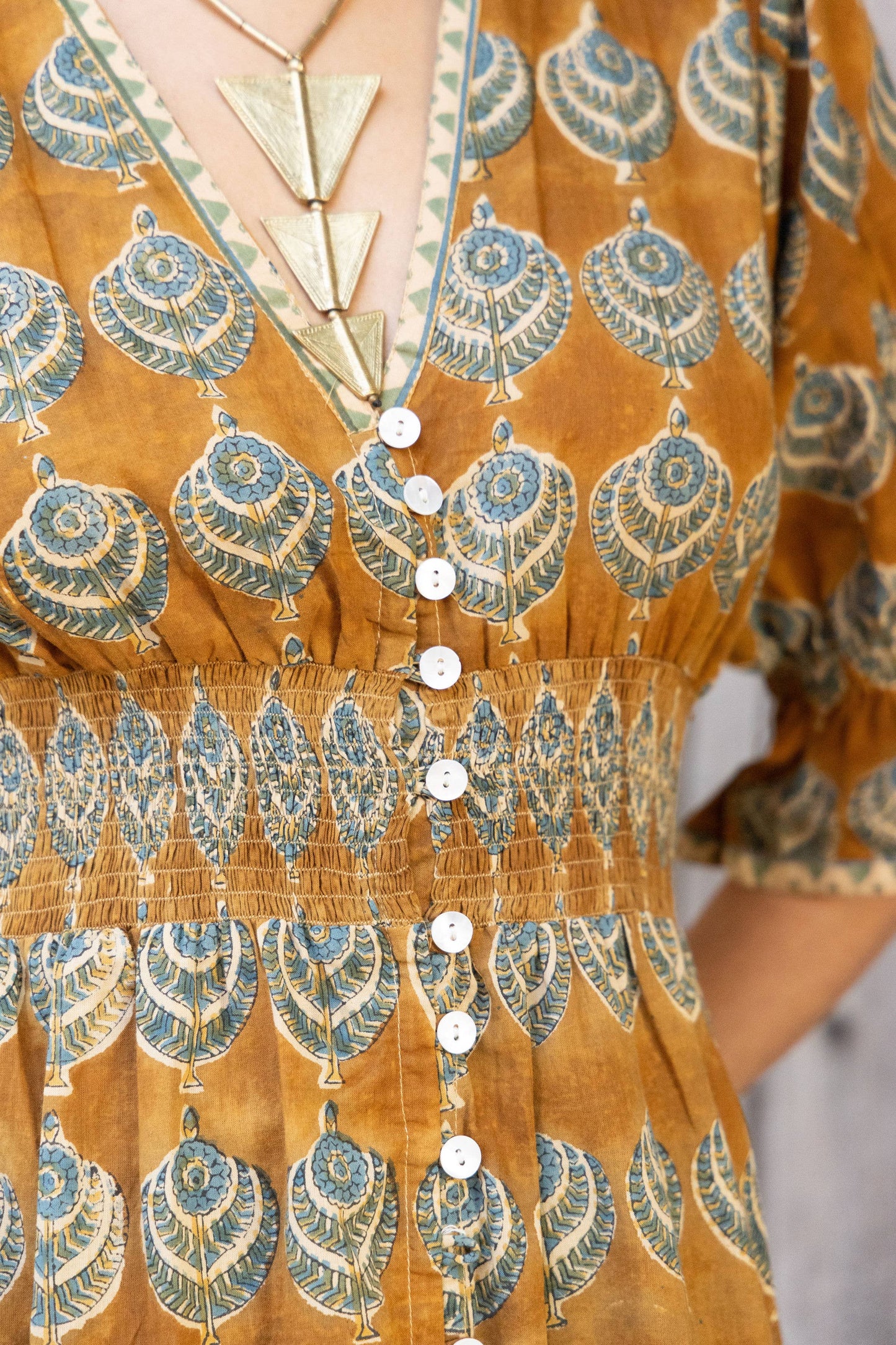 Tatiana Ochre Dress