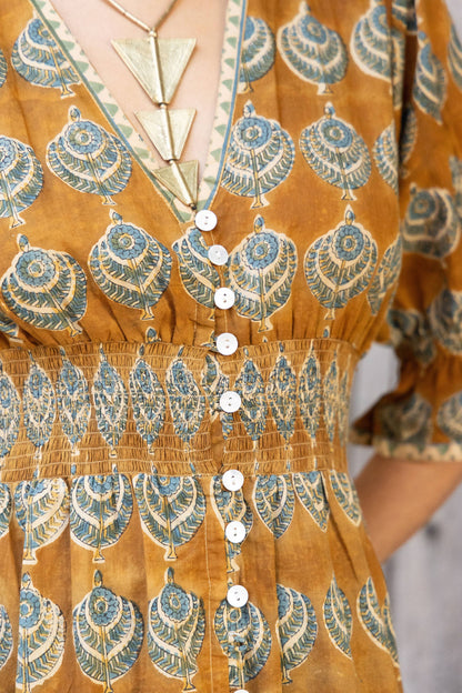 Tatiana Ochre Dress