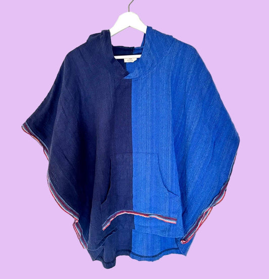 Aegean Blue Poncho