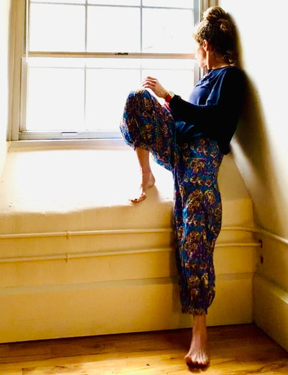 mrs smith cotton voile blockprint pants